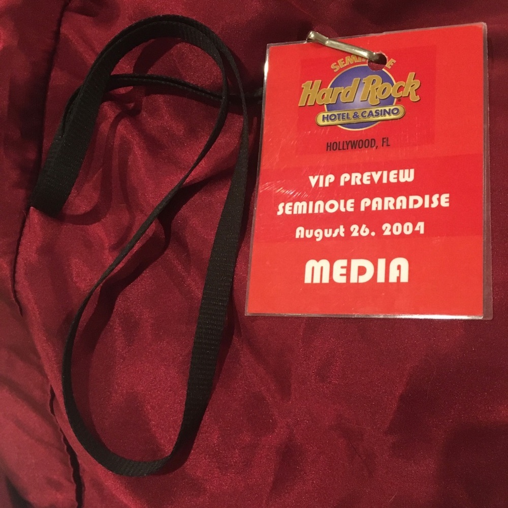 2004 VIP lanyard HWD FL Hard Rock HOTEL & CASINO